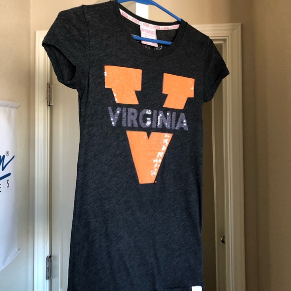 Pink collegiate tee UVA Univ of Virginia - Picture 1 of 5